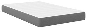 vidaXL Στρώμα Κρεβατιού με στρώμα Ανοιχτό γκρι 120 x 200 cm ύφασμα
