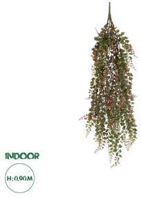 GloboStar® Artificial Garden HANGING ADIANTUM 20836 Τεχνητό Διακοσμητικό Κρεμαστό Κλαδί Αδίαντο Μ20 x Π6 x Υ90cm