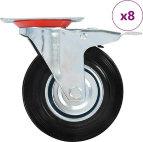 vidaXL Ρόδες Περιστρεφόμενες 8 τεμ. 125 χιλ.