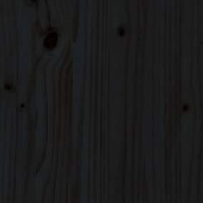 Σκαμπό Μπαρ 2 Τεμ. Μαύρα 40 x 36 x 75 εκ. από Μασίφ Ξύλο Πεύκου - Μαύρο