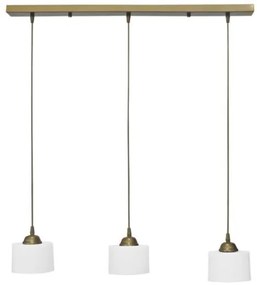Κρεμαστό Φωτιστικό Ράγας 3xE27 IP20 Drum 35-0083 Heronia-35-0083-Λευκό 35-0083