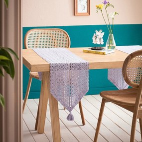Τραβέρσα Chrochet 019/ 19 32x160cm Violet Gofis Home 32Χ160 100% Βαμβάκι