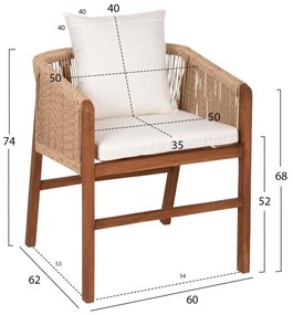 ΠΟΛΥΘΡΟΝΑ ΞΥΛΟ ΤΕΑΚ ΣΧΟΙΝΙ ΜΑΞΙΛΑΡΙΑ HM9455.01 60x62x74-88 εκ.