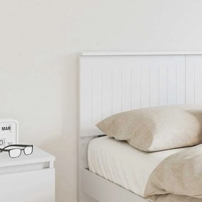 vidaXL Κεφαλάρι με κεφαλάρι Λευκό 135 cm Επεξεργασμένο ξύλο