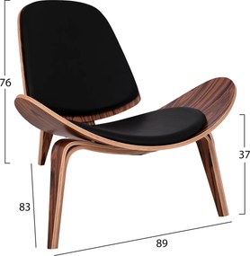 ΠΟΛΥΘΡΟΝΑ SUPERIOR PLUS HM1128.01 ΚΑΡΥΔΙ ΜΕ ΜΑΥΡΟ ΜΑΞΙΛΑΡΙ PU 89x83x76Yεκ.