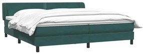 BOX SPRING ΚΡΕΒΑΤΙ ΜΕ ΣΤΡΩΜΑΤΑ ΣΚΟΥΡΟ ΠΡΑΣΙΝΟ ΒΕΛΟΥΔΙΝΟ 3317496