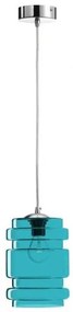 Κρεμαστό Φωτιστικό Οροφής Φ19cm E27 60W Γυαλί Luma Lighting-114-01023-04-bleu-Μπλε 114-01023-04-bleu