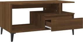 vidaXL Τραπεζάκι Σαλονιού Καφέ Δρυς 90x49x45 εκ. Επεξεργασμ. Ξύλο