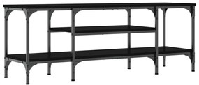 vidaXL Έπιπλο Τηλεόρασης Μαύρο 121 x 35 x 45 εκ. Επεξεργ. Ξύλο/Σίδερο
