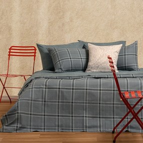 Σετ Σεντόνια Polycotton King 260x270εκ. Odin Petrol Casual Line Melinen 20003658