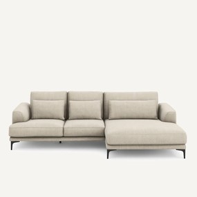 Γωνιακός καναπές XL δεξιός από βαμβάκι και λινό, MARSILE