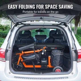 VEVOR Portable 3 Wheel Mobility Scooter for Seniors 12 Mile Range Max 330LBS