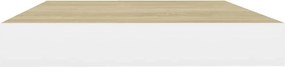 vidaXL Ράφια Τοίχου 4 τεμ. Δρυς/Άσπρο 40x23,5x3,8 εκ. MDF