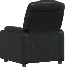 vidaXL Πολυθρόνα με Ανακλινόμενη Πόρτα Μαύρη από Συνθετικό Δέρμα