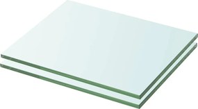 vidaXL Ράφια Πάνελ 2 τεμ. Διάφανα 20 x 20 εκ. Γυάλινα