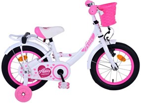 Ashley 14 Inch 22,5 cm Girls Coaster Brake WhitePinkVolare