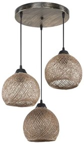 Φωτιστικό Οροφής PWL-1121 Φ40x75cm 3xE27 60W Brown