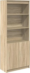 vidaXL Ντουλάπι Sonoma Δρυς 70x35x180 εκ. από Επεξεργασμένο Ξύλο