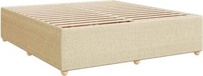 vidaXL Κρεβάτι Boxspring με Στρώμα Κρεμ 200x200 εκ. Υφασμάτινο
