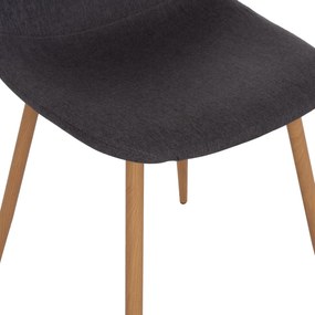 Σετ τραπεζαρίας MINARDO C21179 5 τμχ MDF TOP Μαύρο &amp; Καρέκλες Ύφασμα Γκρί σκούρο 120x80x73 εκ.