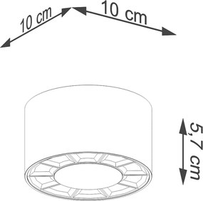 Sollux Φωτιστικό οροφής Dio 9,9xLED/10w, Χρώμα άσπρο