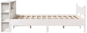 vidaXL Σκελετός Κρεβ. Χωρίς Στρώμα Λευκό 150x200 εκ Μασίφ Πεύκο
