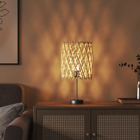 Καπέλο Φωτιστικού Ø23x28 εκ. από Wicker - Καφέ