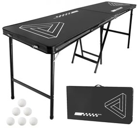 VEVOR 2.4 m Folding Beer Pong Tailgate Table Party Drinking Game Carrying Handle