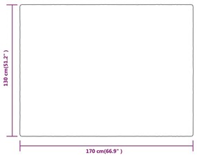 vidaXL Κουβέρτα Μαύρη 130 x 170 εκ. από Πολυεστέρα