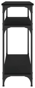 Τραπέζι Κονσόλα Μαύρο 75 x 29 x 75 εκ. από Επεξεργ. Ξύλο - Μαύρο