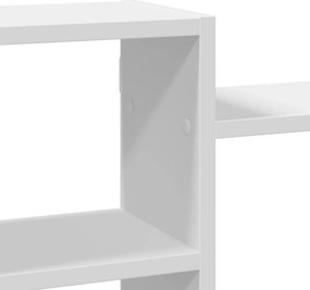 vidaXL Ραφιέρα Τοίχου Λευκό 129x18x42 εκ. από Επεξεργασμένο Ξύλο