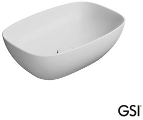 GSI Nubes Επιτραπέζιος Νιπτήρας Πορσελάνης 50x35εκ White Matt