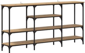 vidaXL Τραπέζι κονσόλας με ράφι artisan δρυς 160 x 29 x 80 εκ.