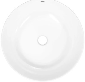 vidaXL Νιπτήρας Στρογγυλός Λευκός 44 x 17 εκ. Κεραμικός