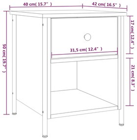 ΚΟΜΟΔΙΝΑ 2 ΤΕΜ. ΚΑΠΝΙΣΤΗ ΔΡΥΣ 40X42X50 ΕΚ. ΕΠΕΞΕΡΓΑΣΜΕΝΟ ΞΥΛΟ 825938