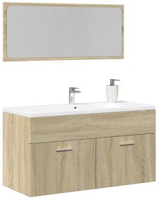vidaXL Σετ Επίπλων Μπάνιου 2 Τεμαχίων Sonoma Δρυς Επεξεργασμένο Ξύλο
