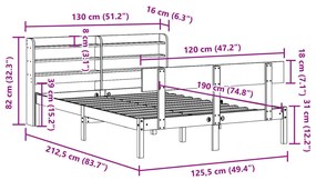 ΣΚΕΛΕΤΟΣ ΚΡΕΒ. ΧΩΡΙΣ ΣΤΡΩΜΑ ΛΕΥΚΟ 120X190 ΕΚ ΜΑΣΙΦ ΠΕΥΚΟ 3306608