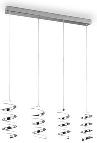 Φωτιστικό Οροφής - Ράγα Laola R34184106 SMD 4x1250lm 4000K 91x150cm Chrome RL Lighting