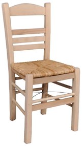 WOODWELL ΣΙΦΝΟΣ Καρέκλα Οξιά Βαφή Εμποτισμού Φυσικό, Κάθισμα Ψάθα 41x45x88cm Ρ969,Ε1