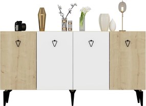 Stewehome Μπουφές από λευκή δρυς 150x40x79 cm