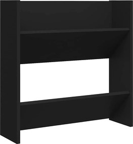 vidaXL Παπουτσοθήκη Τοίχου Μαύρη 60 x 18 x 60 εκ. Επεξ. Ξύλο