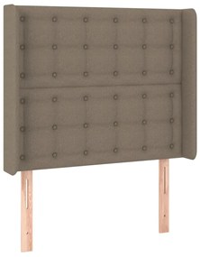 vidaXL Κρεβάτι Boxspring με Στρώμα &amp; LED Taupe 90x200 εκ. Υφασμάτινο