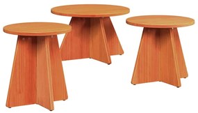 vidaXL Τραπεζάκι σαλονιού 3 pcs Καφέ κεριού 49 x 49 x 30 εκ.