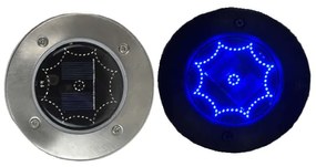 Ηλιακό Φωτιστικό Κήπου LED με Σχέδιο Καρφωτό 4τεμ Μπλε