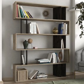 Βιβλιοθήκη Antipaxi Sonoma/Wenge 122x26x159cm - 14410078 - 14410078