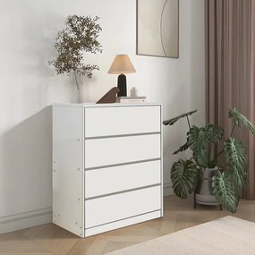 Συρταριέρα Kuanger mdf σε λευκή απόχρωση 80x40x80εκ 80x40x80 εκ.