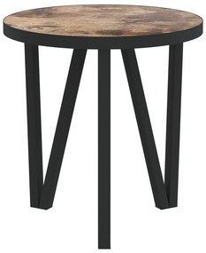 vidaXL Τραπεζάκι Μαύρο / Κίτρινο Ø35 εκ. από MDF