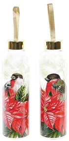 Μπουκάλι DKD Home Decor Fugl Κρυστάλλινο PVC (550 ml) (x2)
