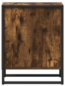 vidaXL Κομοδίνο Καπνιστό Δρύς 39,5 x 30 x 50 εκ Επεξεργασμένο ξύλο