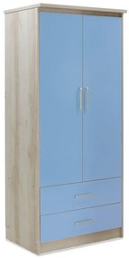 Ντουλάπα ρούχων παιδική δίφυλλη Looney χρώμα castillo-μπλε 81x57x183εκ 81x57x183 εκ.